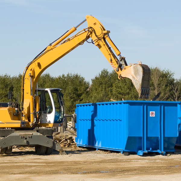 what size residential dumpster rentals are available in Mark Center